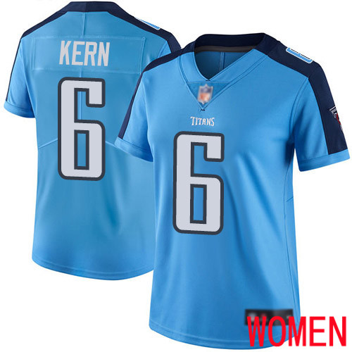 Tennessee Titans Limited Light Blue Women Brett Kern Jersey NFL Football #6 Rush Vapor Untouchable->youth nfl jersey->Youth Jersey